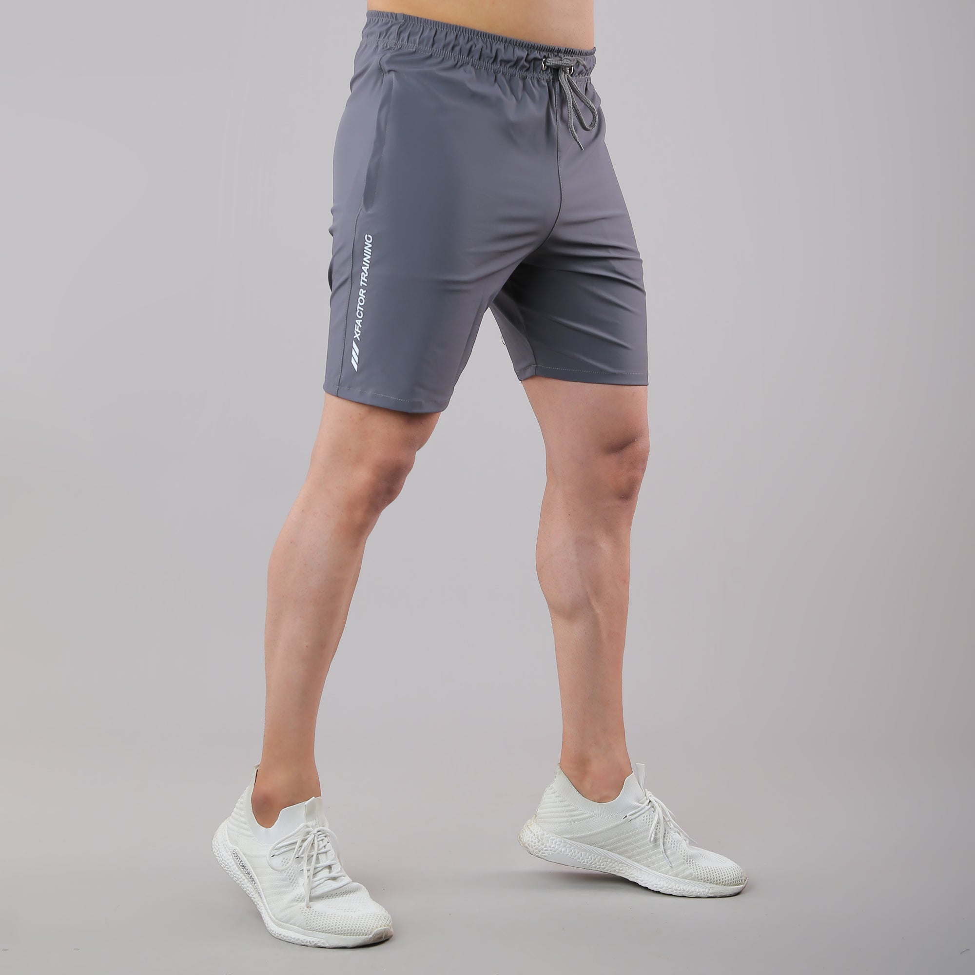 Grey micro lightweight training shorts