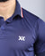 Premium navy blue fitted polo