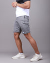 Alpha Grey Fitted Shorts